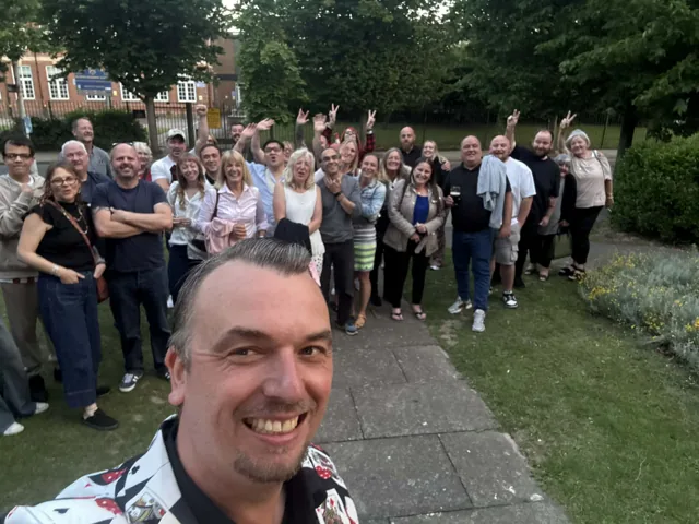 A group photo after the magic.