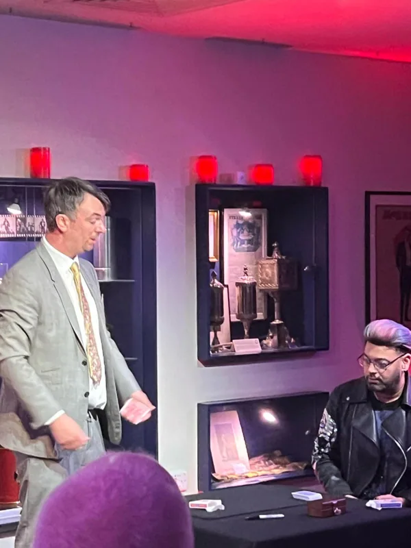 Performing at The Magic Circle.