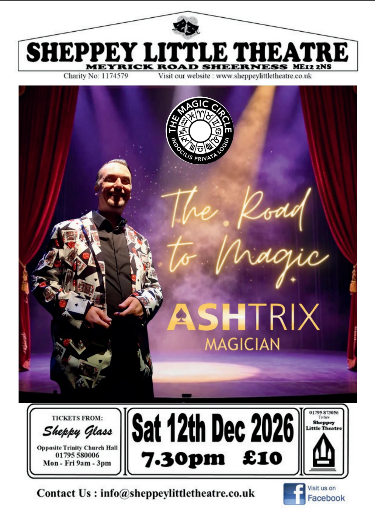 The Road to Magic at Sheppey Little Theatre, 12 December 2026, 7:30pm, tickets £10