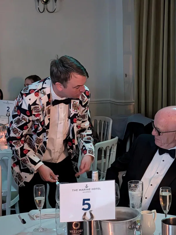 Something to talk about between courses.
